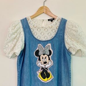 Upcycled Vintage Denim Dress w/ Minnie